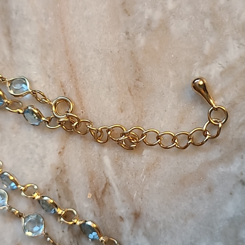 Vintage Blue Glass Necklace - Picture 4 of 4